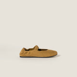 Ruches suede ballerinas