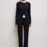 Leset - Lauren High Waist Straight Leg Pant
