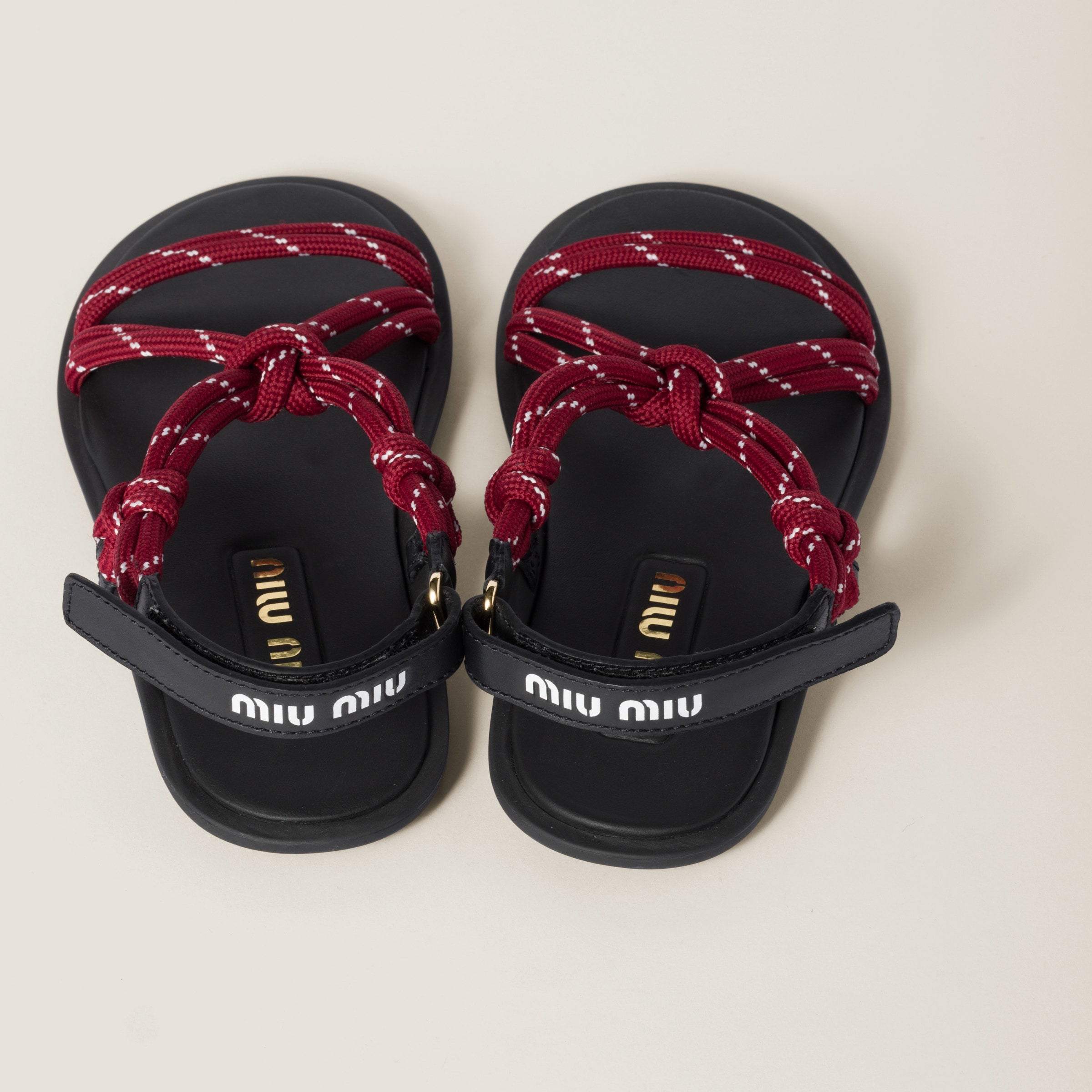 Riviere cord and leather sandals