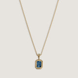 Kinn - Brooklyn Emerald Cut Pendant Blue Sapphire