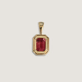 Kinn - Brooklyn Emerald Cut Pendant Ruby