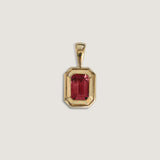 Kinn - Brooklyn Emerald Cut Pendant Ruby