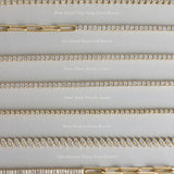 Kinn - Classic Diana Tennis Bracelet 3.20ctw Yellow Gold