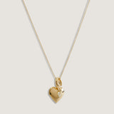 Kinn - Maison Heart Locket Necklace & Milestone Drop Charm Stack
