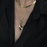Kinn - Ribbed Heart Pendant Diamond