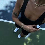 Kinn x Sunset Tennis Club Ball And Racquet Charm Pearl