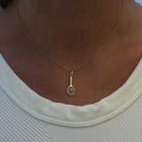 Kinn x Sunset Tennis Club Ball And Racquet Necklace Pearl