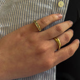 Kinn - Vintage Baguette Diamond X Ring