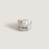 Kinn - Edith Pearl Ring Stack Silver