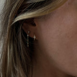 Kinn - Teardrop Huggie Earrings Diamond