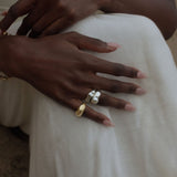 Kinn - Edith Pearl Ring Stack Silver