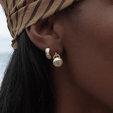 Kinn - Rose Pearl Earrings Gold