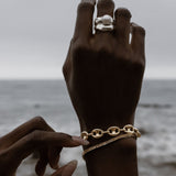 Kinn - Edith Pearl Ring Stack Silver