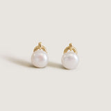 Kinn - Rose Pearl Earrings Gold