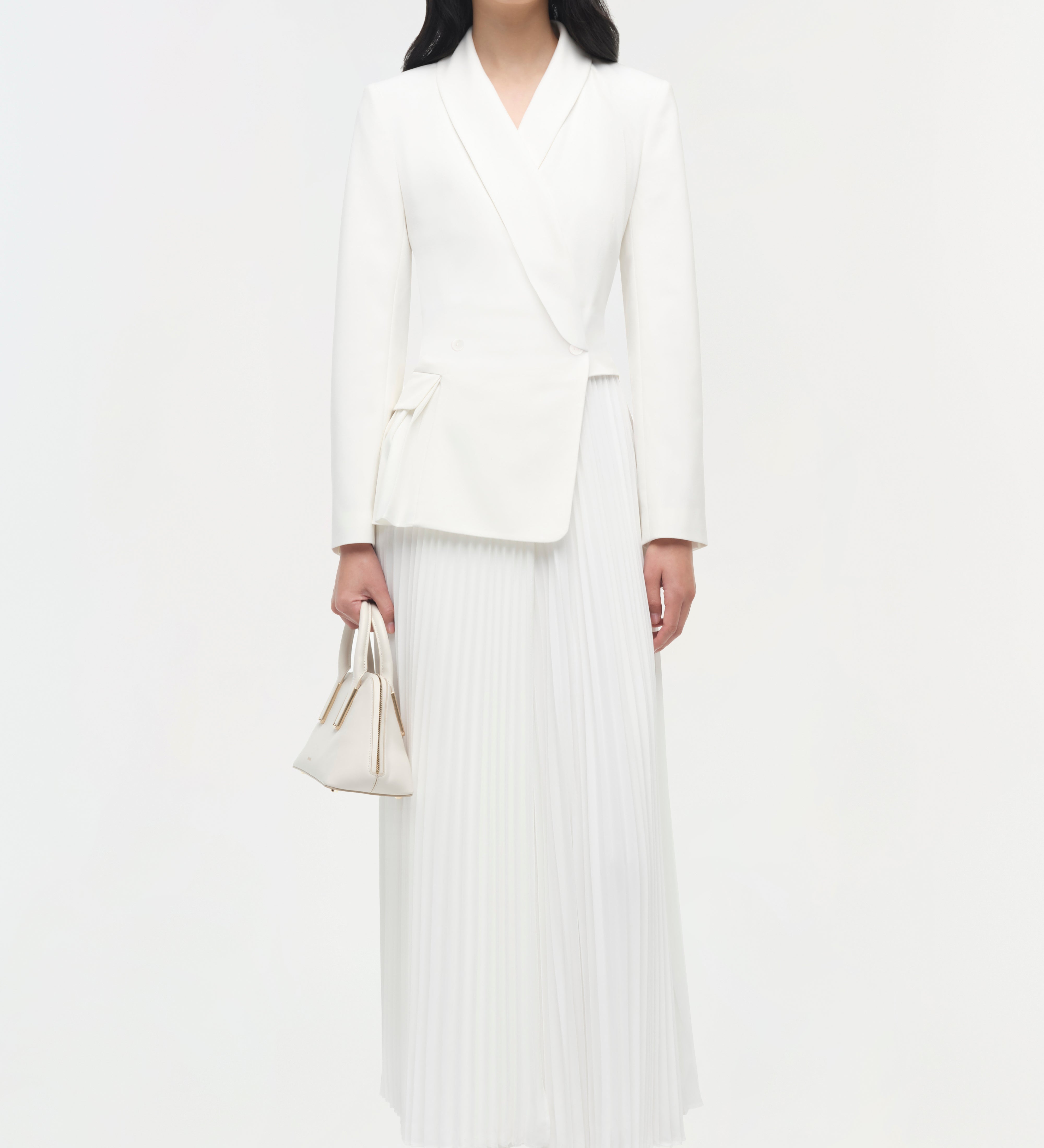 Simkhai - Alexandra Pleated Blazer Midi Dress