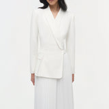 Simkhai - Alexandra Pleated Blazer Midi Dress