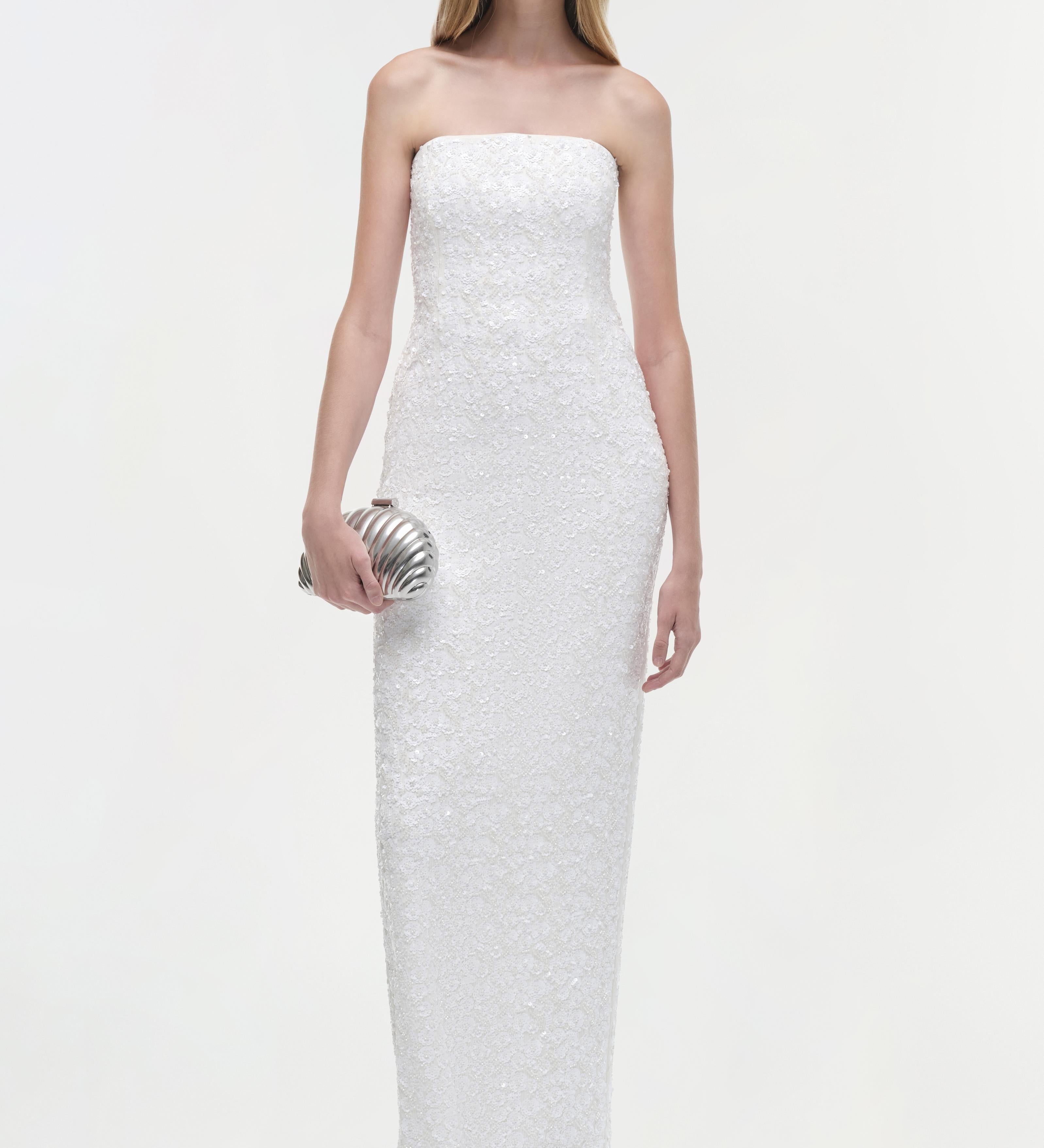 Simkhai - Savia Strapless Embellished Gown