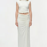 Simkhai - Juna Draped Jersey Midi Skirt