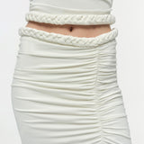 Simkhai - Juna Draped Jersey Midi Skirt