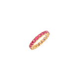 Dorsey - ROUND CUT ETERNITY BAND, LAB RED SAPPHIRE, GOLD