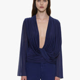 Christopher Esber - Ripple Drape Long Sleeve Top