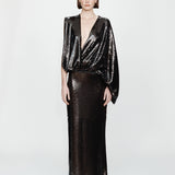 Christopher Esber - Opaline Sequin Swaddled Gown