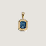 Kinn - Brooklyn Emerald Cut Pendant Blue Sapphire