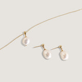 Kinn - Baroque Pearl Earrings & Necklace Stack