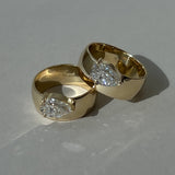 Kinn - Porter Cigar Band Ring Pear Diamond