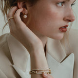 Kinn - Rose Pearl Earrings Gold