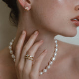 Kinn - Violet Round Diamond Stud Earrings