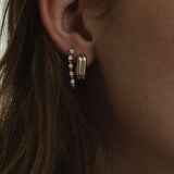 Kinn - Five Stone Chain Earrings Diamond