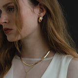 Kinn - Graduated Huggie Earrings Diamond