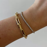 Kinn - Classic Diana Tennis Bracelet 3.20ctw White Gold