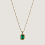 Kinn - Brooklyn Emerald Cut Pendant Emerald