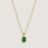 Kinn - Brooklyn Emerald Cut Pendant Emerald