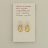 Kinn - Pavé Link Earrings Diamond