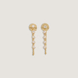 Kinn - Five Stone Chain Earrings Diamond
