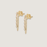 Kinn - Five Stone Chain Earrings Diamond