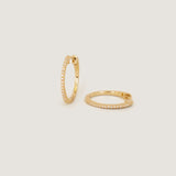 Kinn - Pavé Diamond Hoop Earrings Large