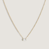 Kinn - Solitaire Floating Emerald Diamond Necklace