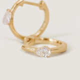 Kinn - Teardrop Huggie Earrings Diamond