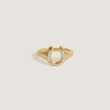 Kinn - Horseshoe Signet Ring Diamond