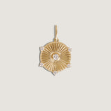Kinn - Jordyn Ribbed Coin Pendant Diamond