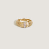 Kinn - Pavé Ribbed Dome Ring Diamond