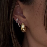 Kinn - Pear Angel Stud Earrings Diamond
