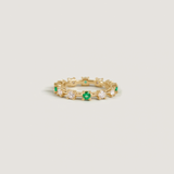 Kinn - Four Prong Eternity Ring Emerald