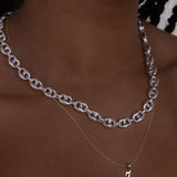 Kinn - Puffed Mariner Chain Necklace Silver