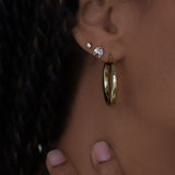 Kinn - Naomi Baguette Stud Earrings Diamond