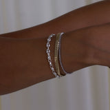 Kinn - Petite Puffed Mariner Chain Bracelet Silver